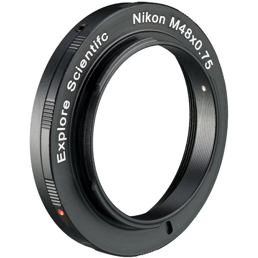 Bresser M48X0.75 Camera Adapter Ring for Nikon DSLR - Explore Scientific Compatible