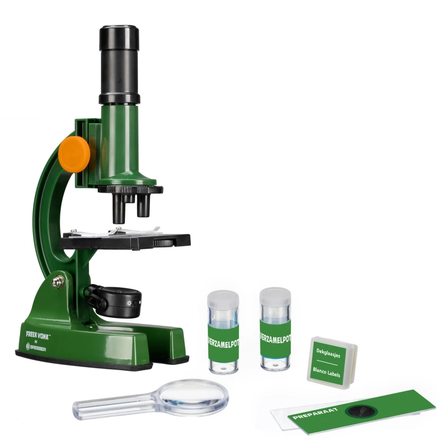 Bresser Freek Vonk Kids Microscope Set with Portable Case – STEM Educational Toy for Children