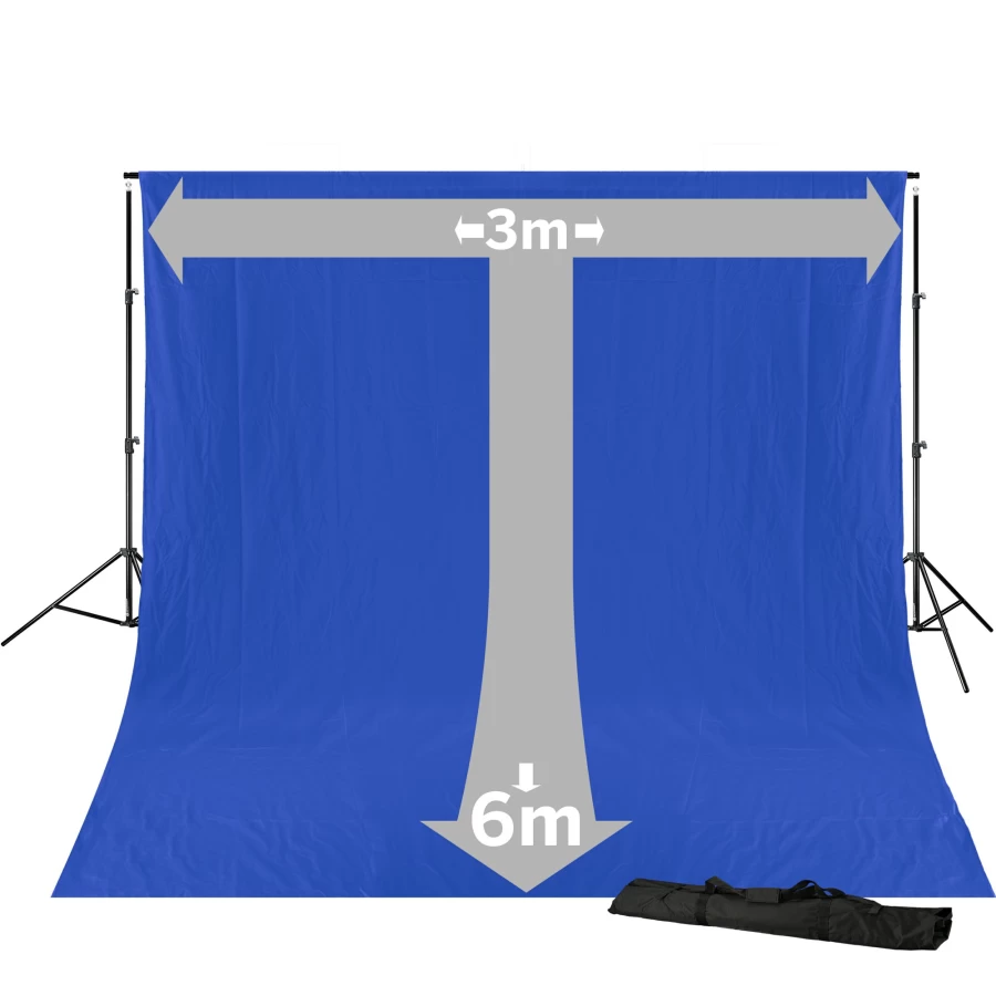 Bresser Br-D23 Chromakey Blue Background System with 3x6M Cloth for Green Screen Photography