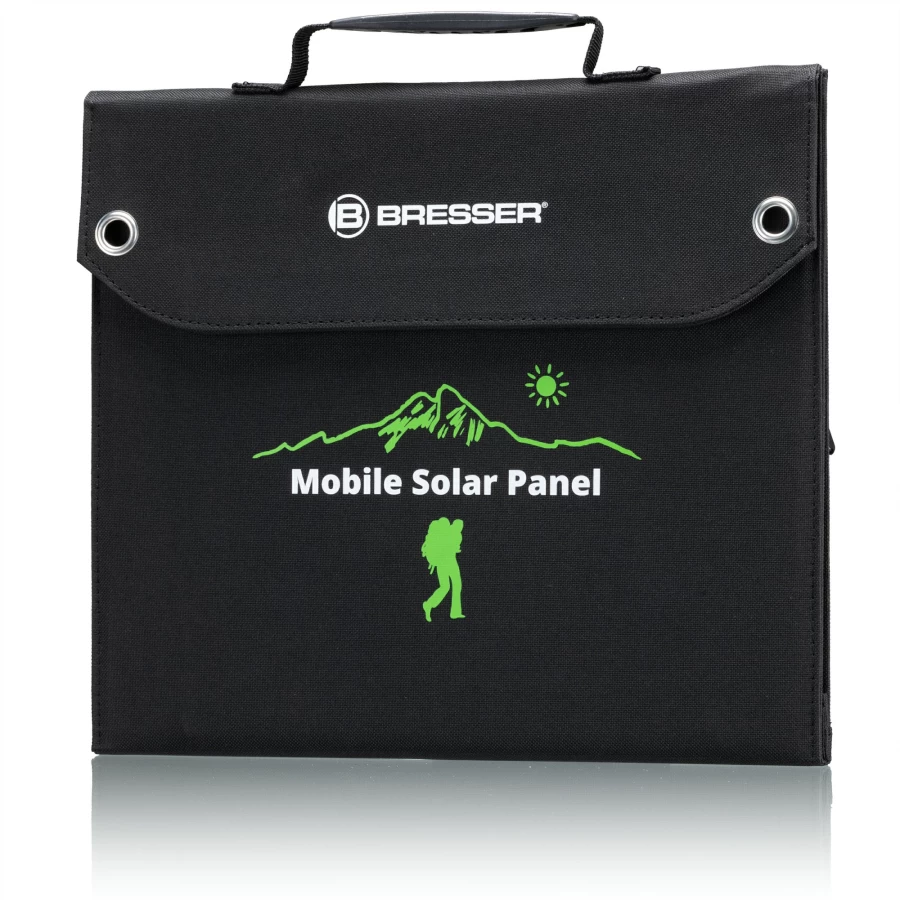 Bresser 40W Portable Solar Charger with USB & DC Output for Mobile Devices - Compact & Lightweight