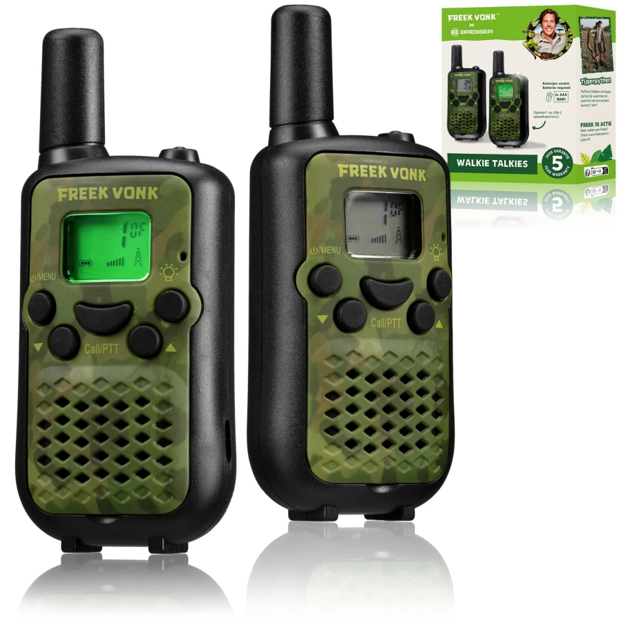Bresser Freek Vonk 2-Way Walkie-Talkie Set - 2 Pack for Outdoor Adventures