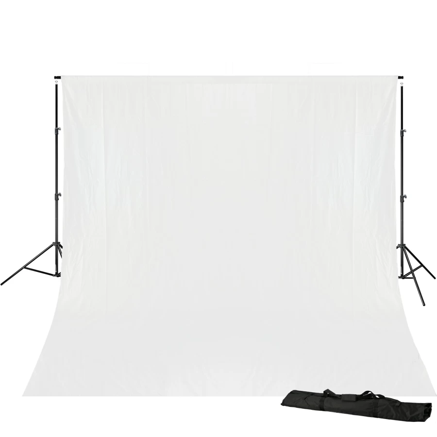 Bresser Br-D23 3x4M White Photo Background System with Cloth for Studio Photography