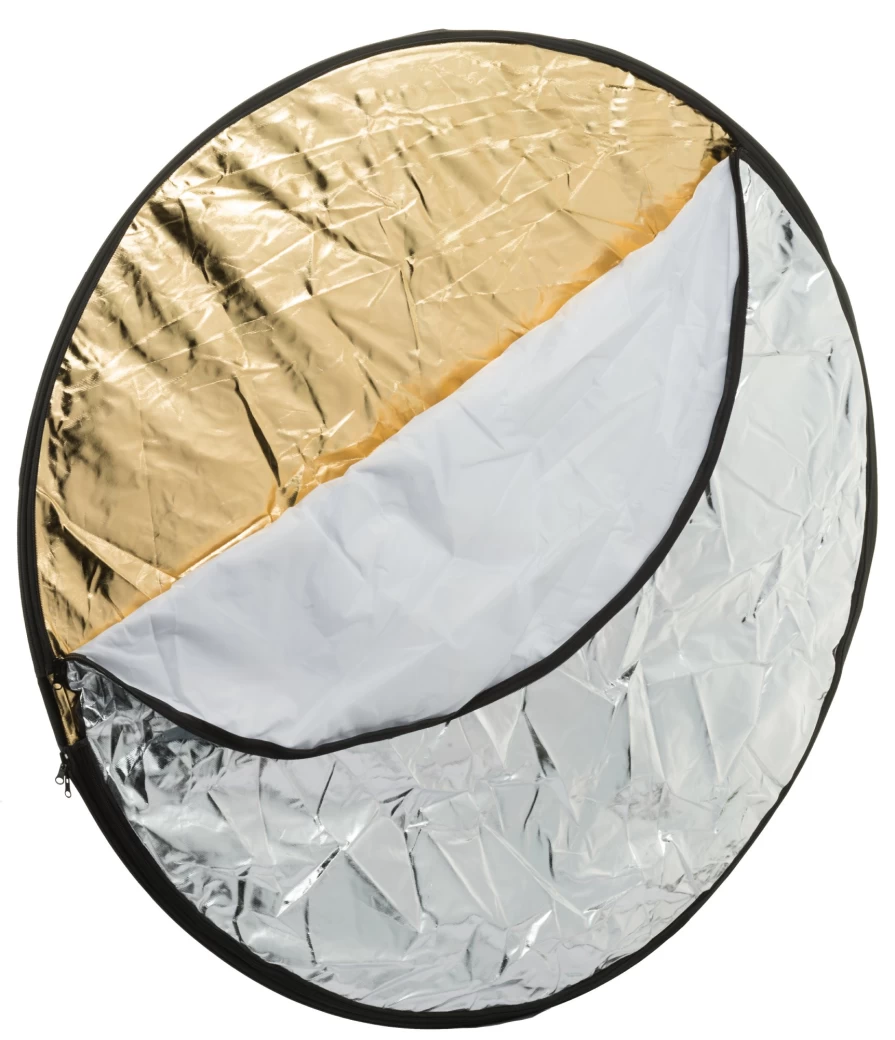Bresser BR-TR2 56cm Foldable Reflector, Diffuser & Background Kit for Photography Lighting