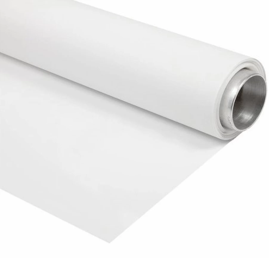 Bresser White Vinyl Background Roll for Photography 1.35m x 6m Studio Backdrop