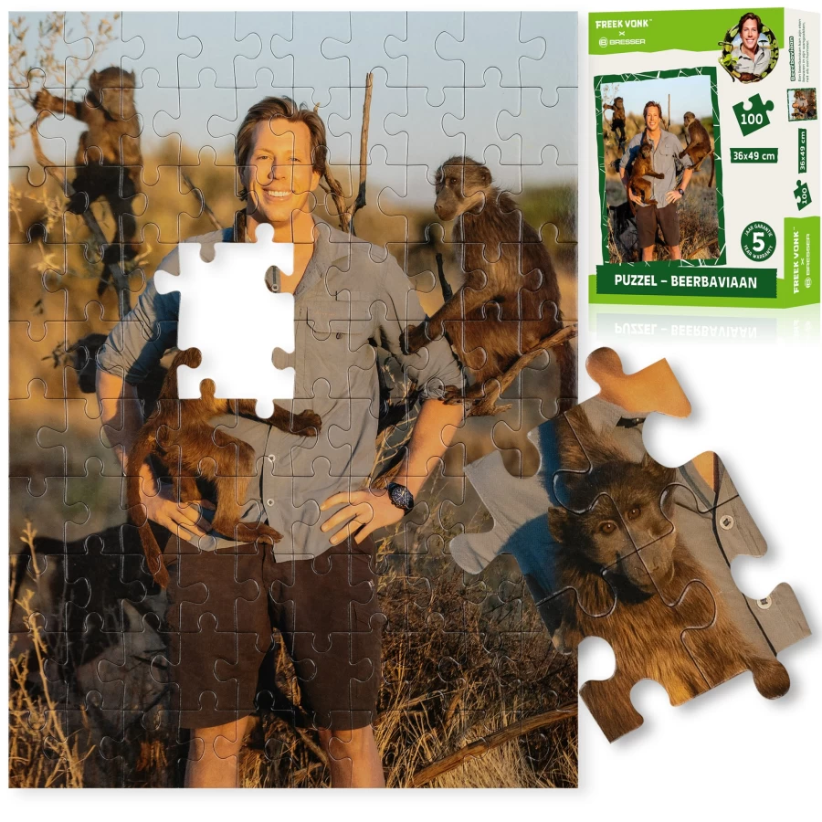 Bresser Freek Vonk Kids Jigsaw Puzzle - Educational Wildlife Animal Puzzle for Children