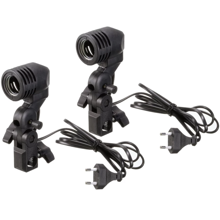 Bresser MM-01 Lamp Holder Set - 2 Pieces for Single Bulb Fixture Replacement