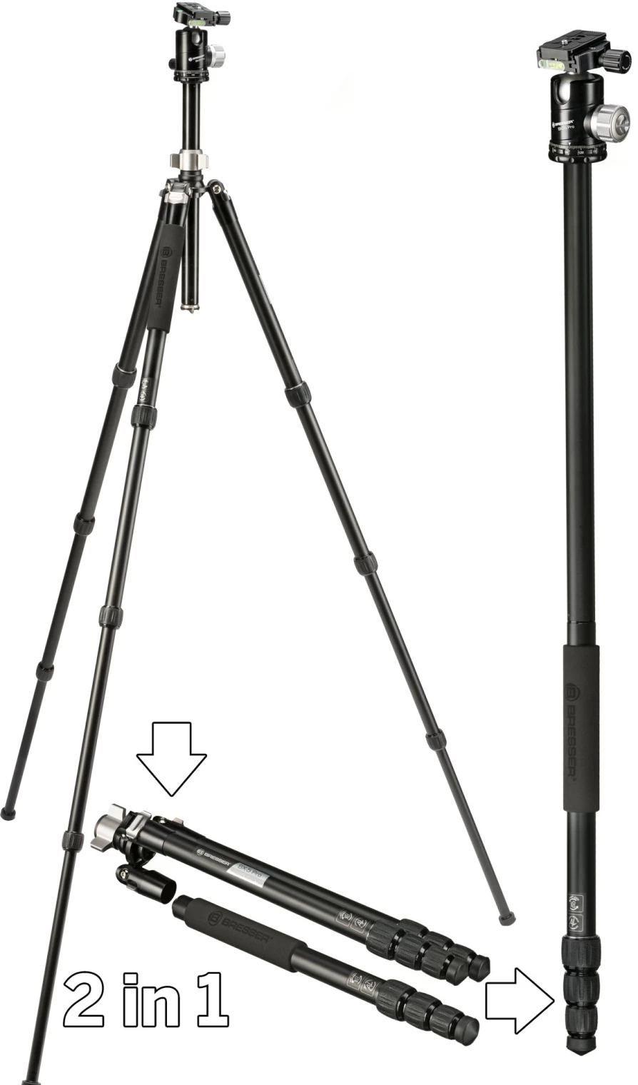 Bresser Bx-25 Pro Tripod - Professional Camera Tripod for Photography with Sturdy Design