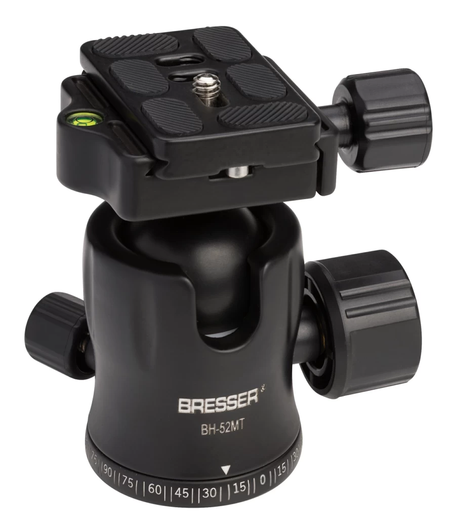 Bresser BH-52MT Heavy Duty Ball Head with 15kg Load Capacity for Tripods and Monopods