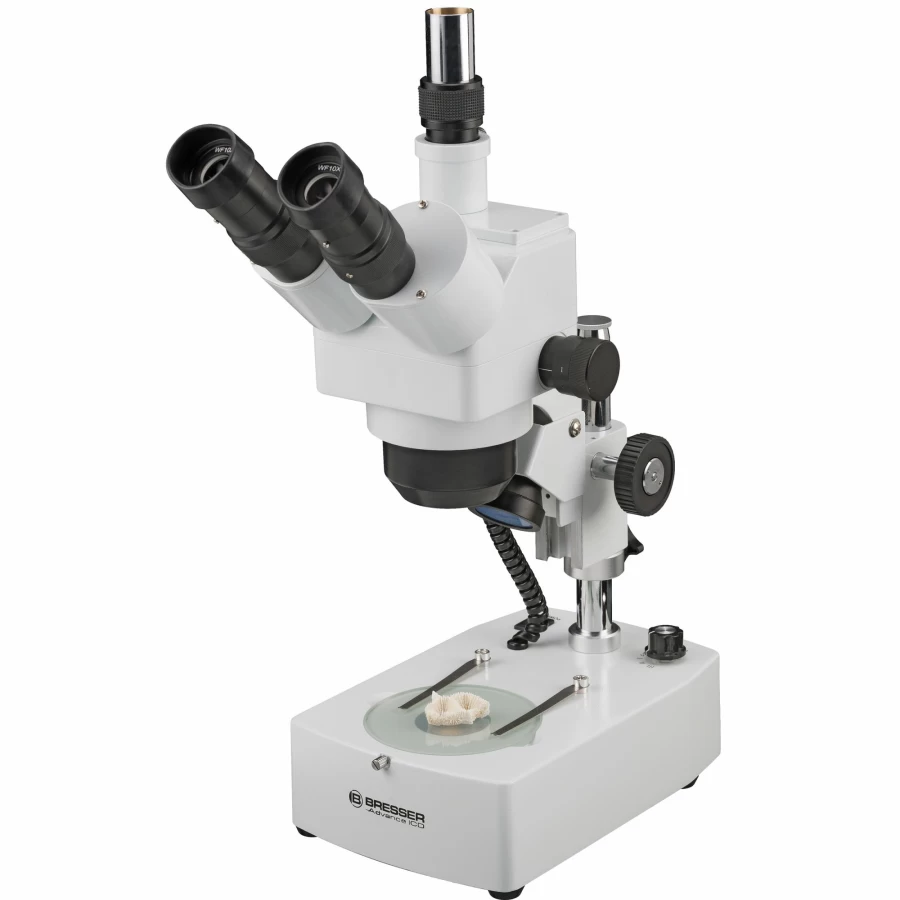 Bresser Advance ICD 10X-160X Zoom Stereo Microscope with High Magnification for Precision Observation
