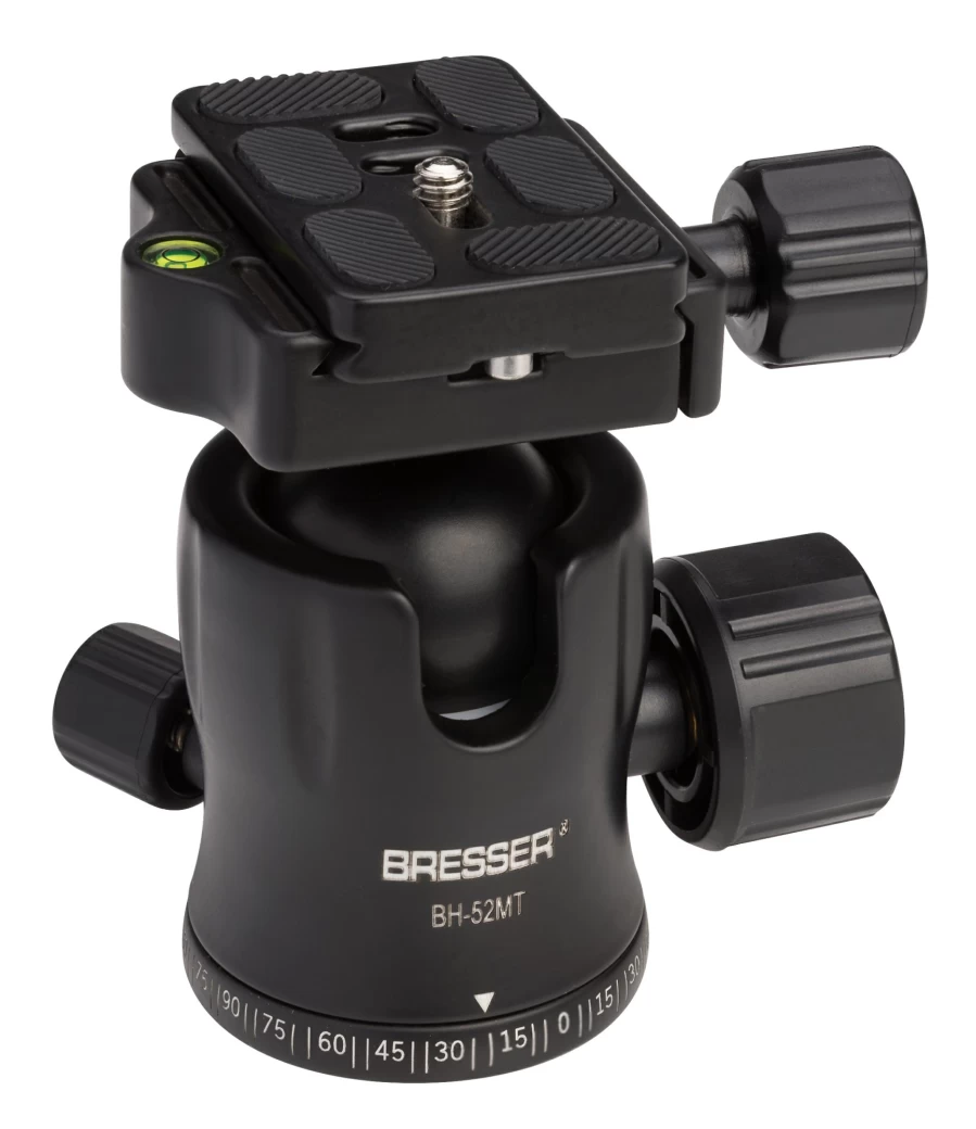 Bresser BH-52MT Heavy Duty Ball Head with 15kg Load Capacity for Tripods and Monopods