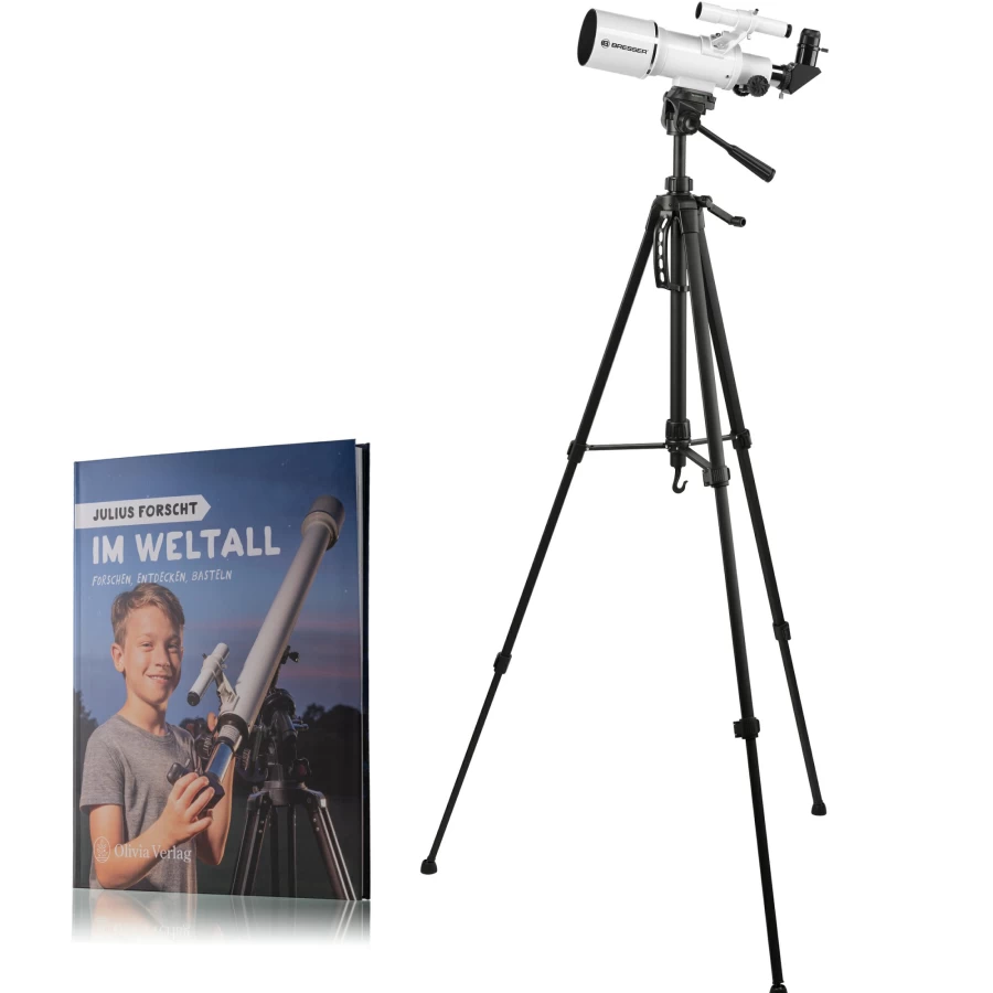 Bresser Classic 70/350 Refractor Telescope – 70mm Aperture, 350mm Focal Length for Stargazing & Astronomy
