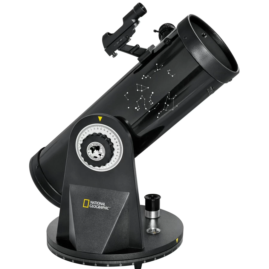 Bresser National Geographic 114/500 Compact Telescope for Astronomy Beginners – Portable Refractor Telescope with Tripod and Accessories