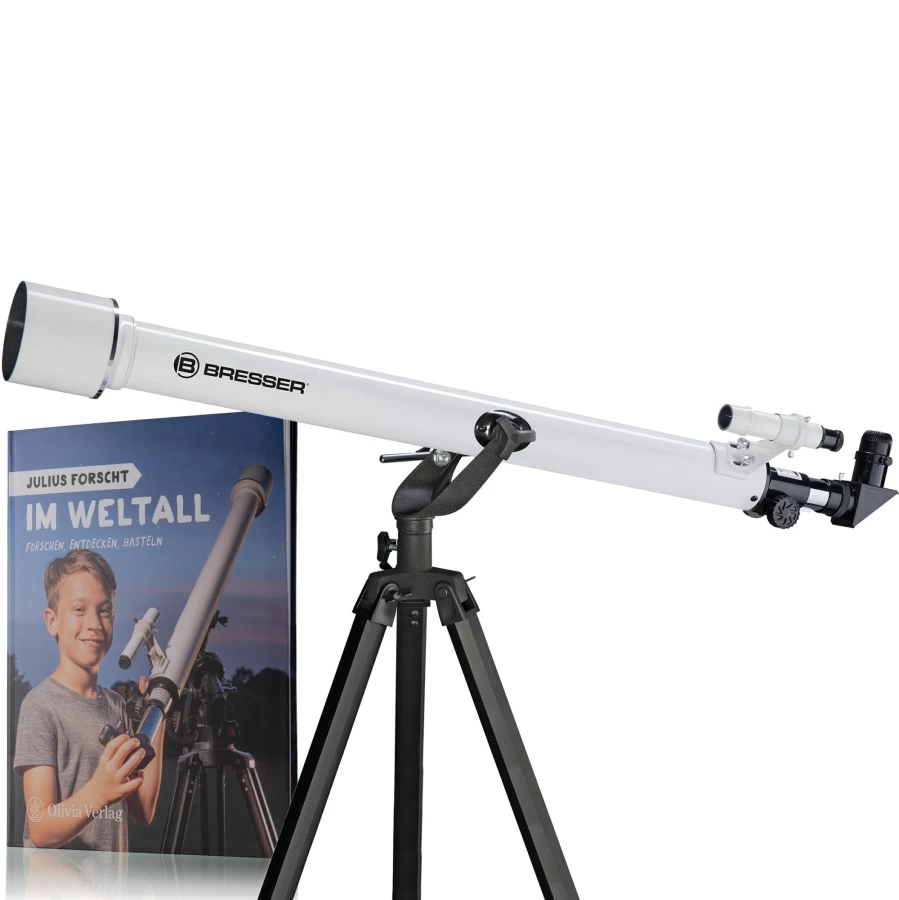Bresser Classic 60/900 Refractor Telescope with 900mm Focal Length for Astronomy Beginners