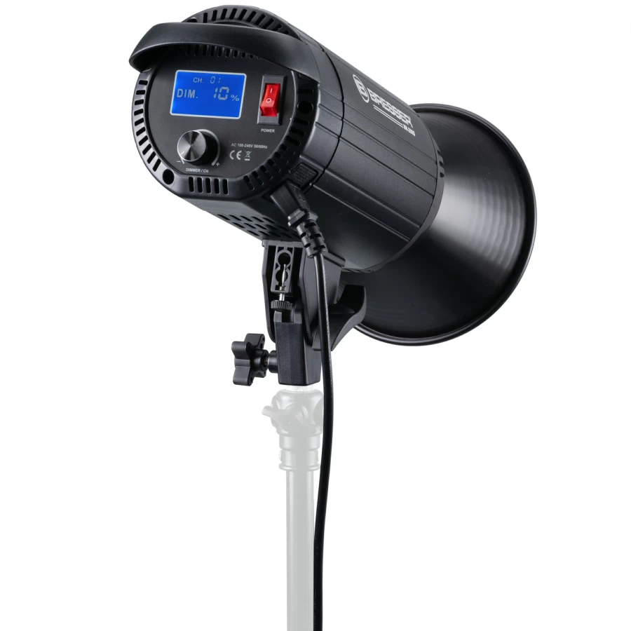 Bresser BR-200S COB LED Studio Lighting Kit with Adjustable Stand for Professional Photography & Videography