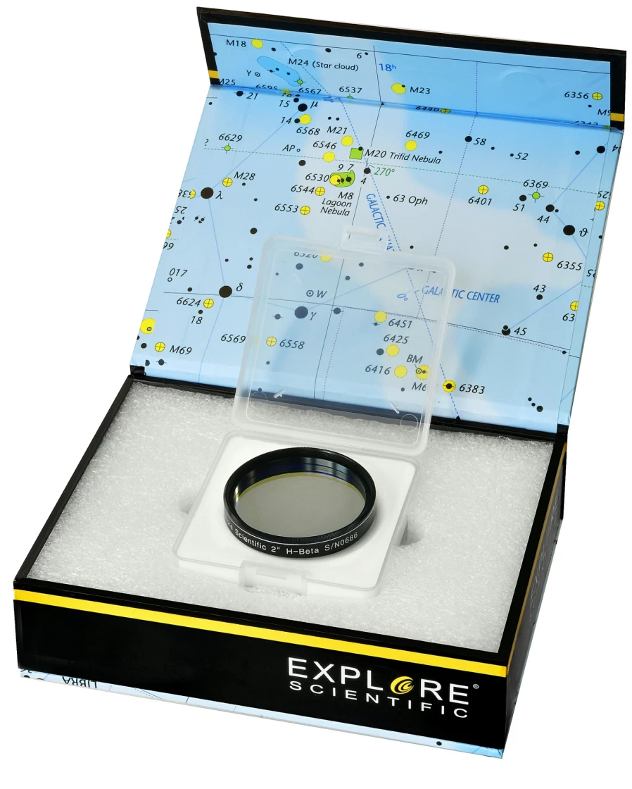 Bresser 2" H-Beta Optical Filter for Nebula Observation - Explore Scientific Quality