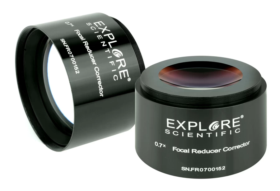 Bresser 3" 0.7X Focal Reducer and Corrector for Telescopes - Explore Scientific Compatible