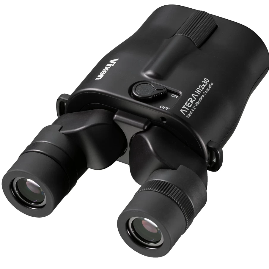 Bresser Atera H12X30 Image Stabilized Binoculars - High Power 12x30 Magnification, Anti-Shake, Black