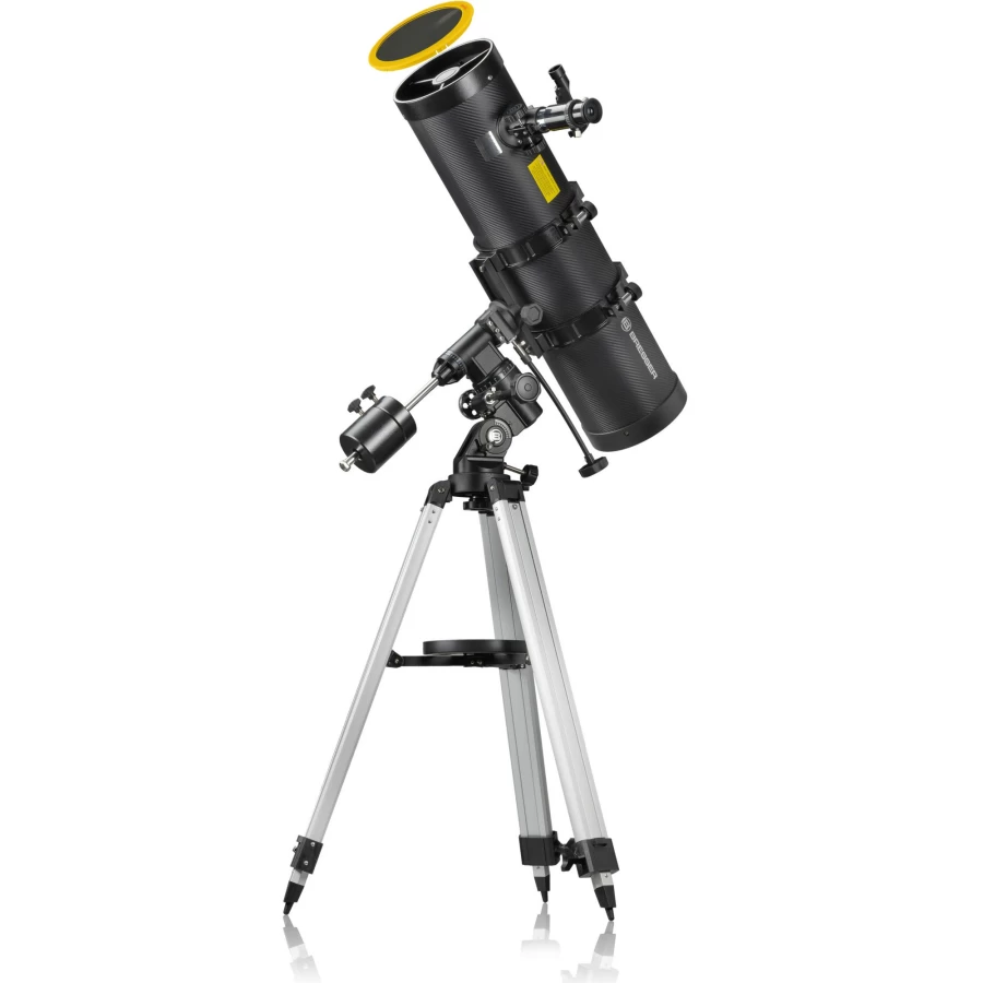 Bresser Pollux-II 150/1400 EQ3 Reflecting Telescope with Smartphone Adapter & Solar Filter for Astrophotography