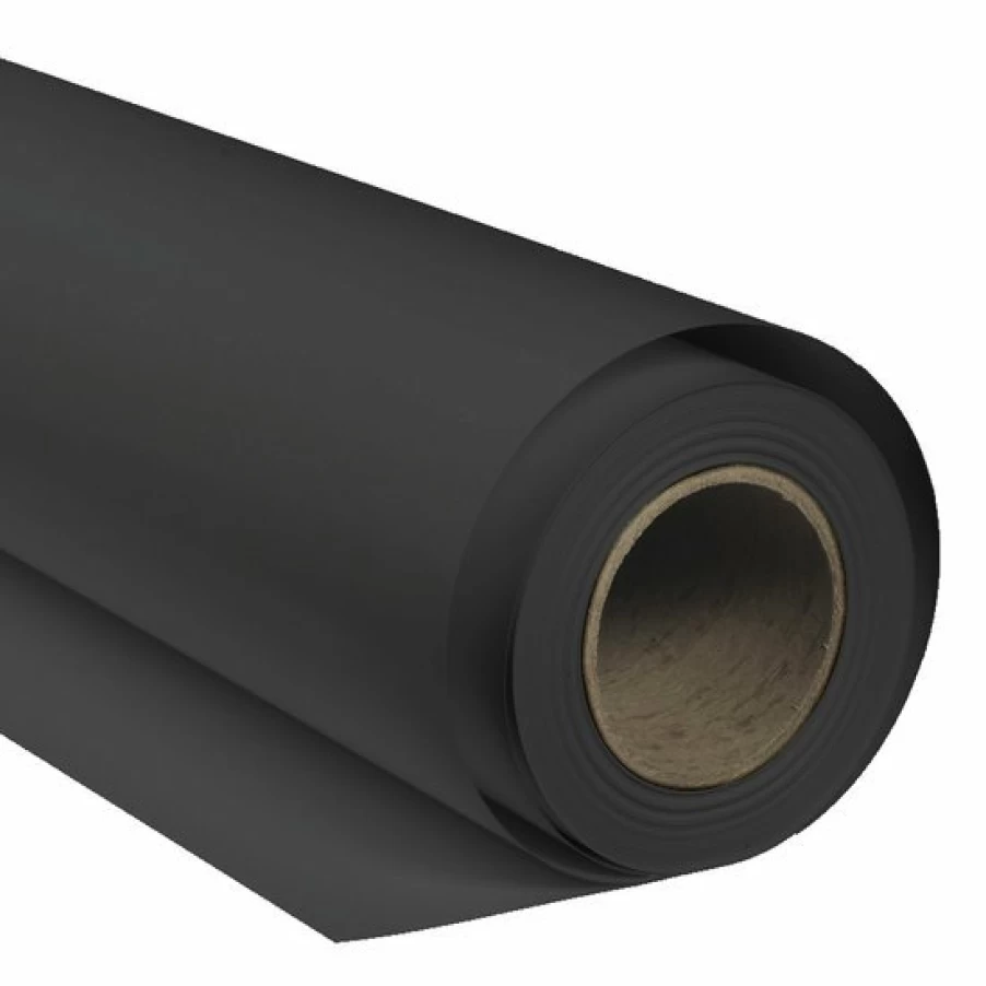 Bresser SBP09 Black Photography Background Paper Roll 1.36m x 11m for Studio Setup