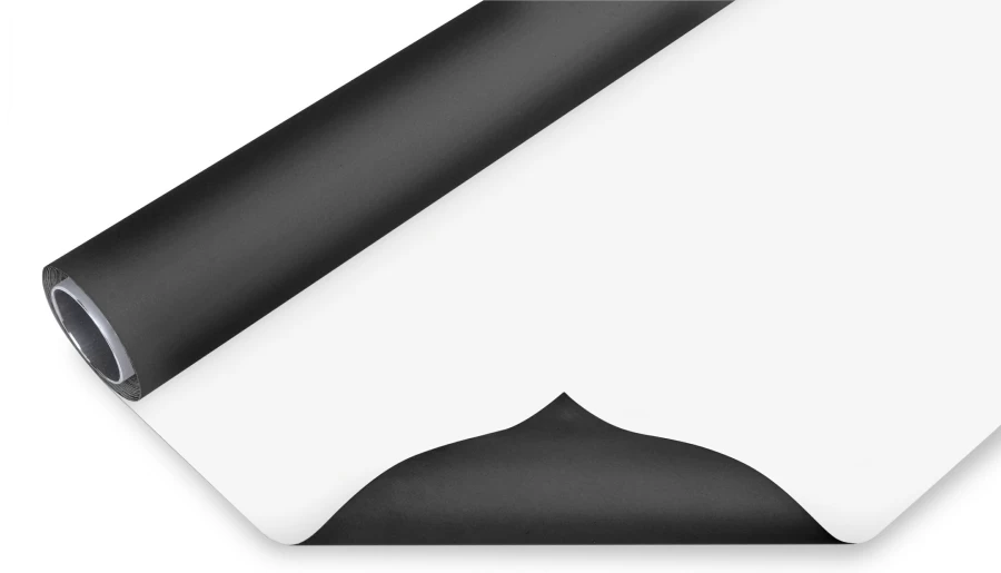 Bresser Vinyl Background Roll 2m x 6m Black/White for Photography Studio Backdrop