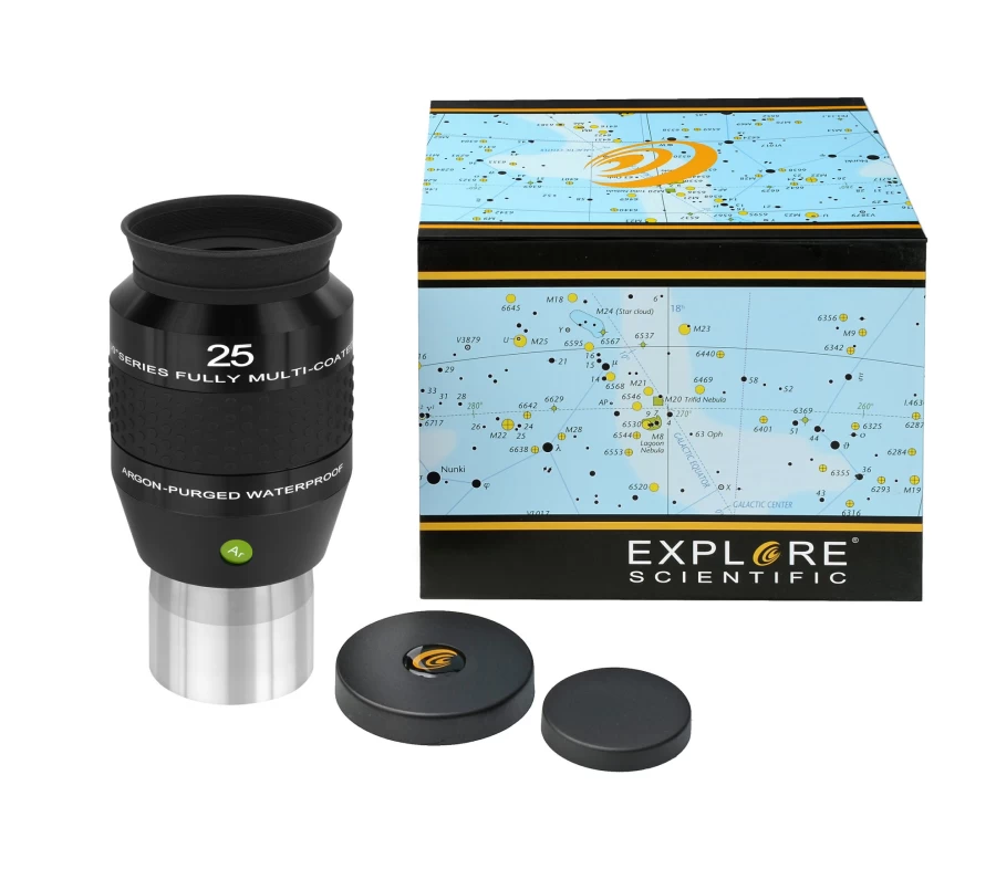 Bresser 25mm 2" 100° Ultra Wide Angle Eyepiece for Telescopes - Explore Scientific Alternative