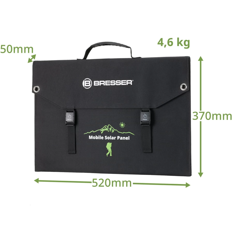 Bresser 1200W Portable Power Station with 120W Solar Panel | Solar Generator Kit for Camping & Emergencies