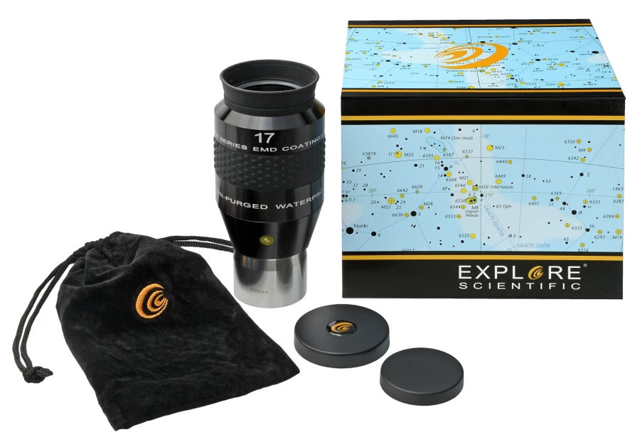 Bresser 17mm 92° Ultra Wide Angle Eyepiece for Telescopes - Explore Scientific Style High Performance Lens