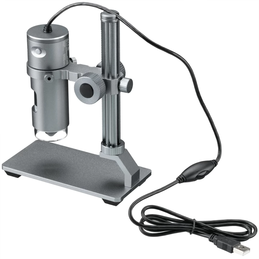 Bresser USB Digital Microscope DST-1028 5MP with 50x-1000x Magnification for Electronics, Coins, and Biology