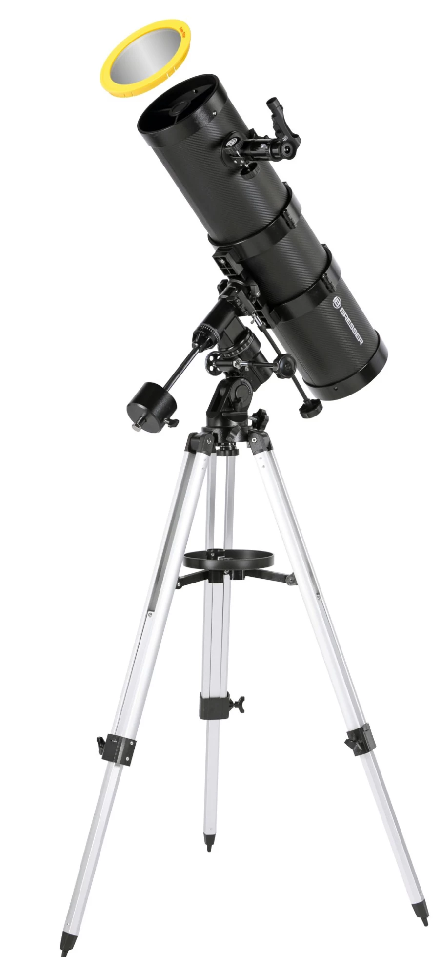 Bresser Spica Plus 130/1000 EQ Reflector Telescope with Full Accessories Kit for Astronomy Beginners & Enthusiasts