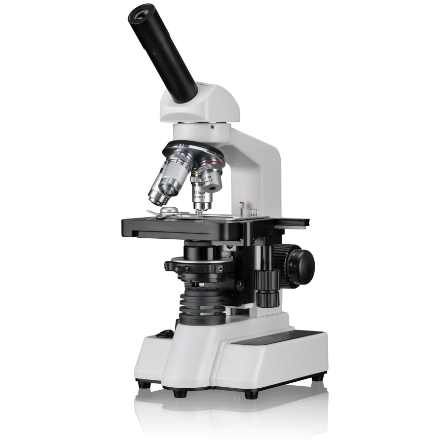 Bresser Erudit Deluxe 40-1000X Compound Microscope with LED Illumination for Professional and Educational Use