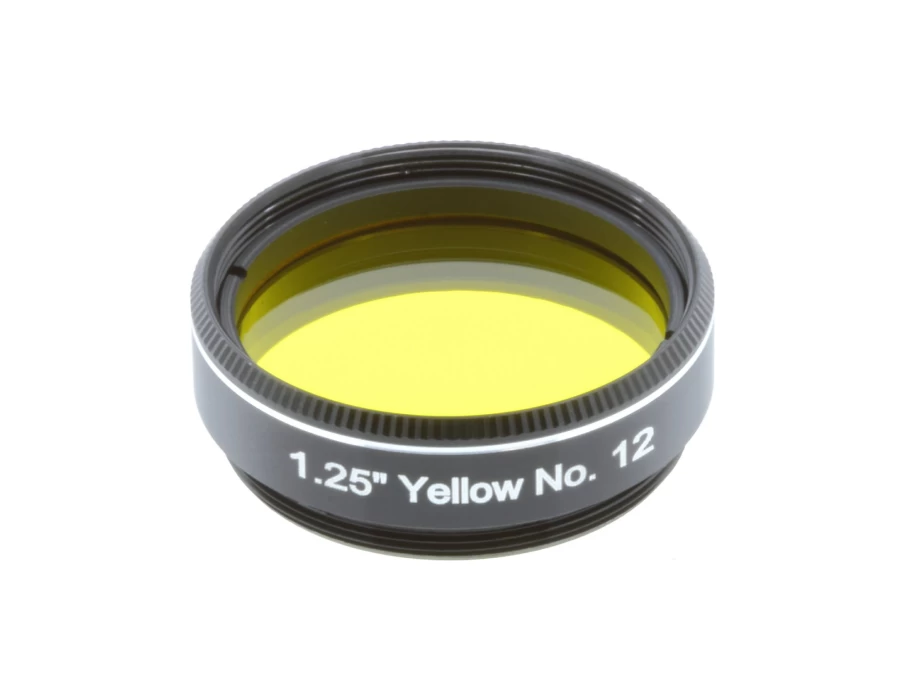 Bresser 1.25 Inch Yellow No.12 Filter for Telescopes - Explore Scientific Compatible Astronomy Accessory