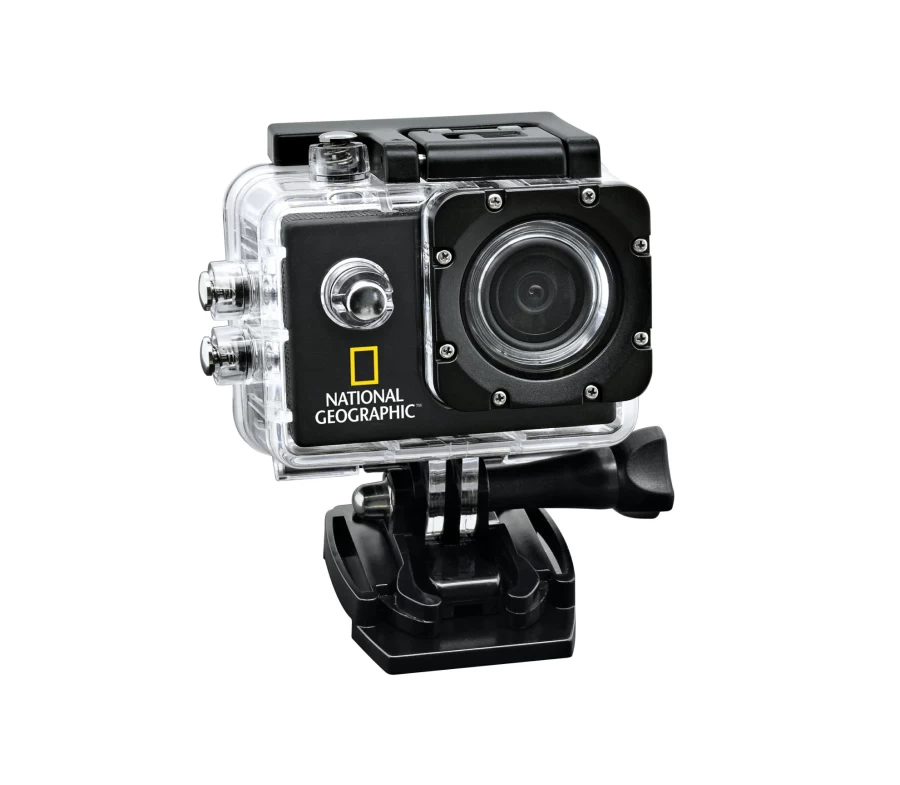 Bresser Full-HD Action Camera with 140° Wide Angle, 30M Waterproof, National Geographic Edition