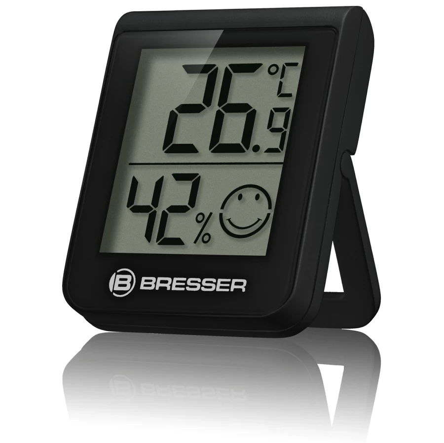 Bresser Digital Thermo-Hygrometer with Temperature and Humidity Indicator - Black