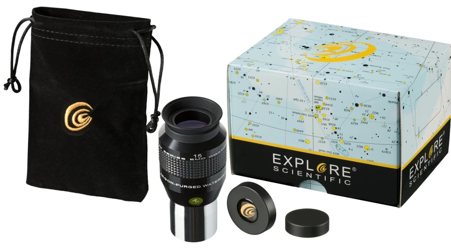 Bresser 15mm 52° Long Eye Relief Eyepiece for Telescopes - Explore Scientific AR Coated Lens