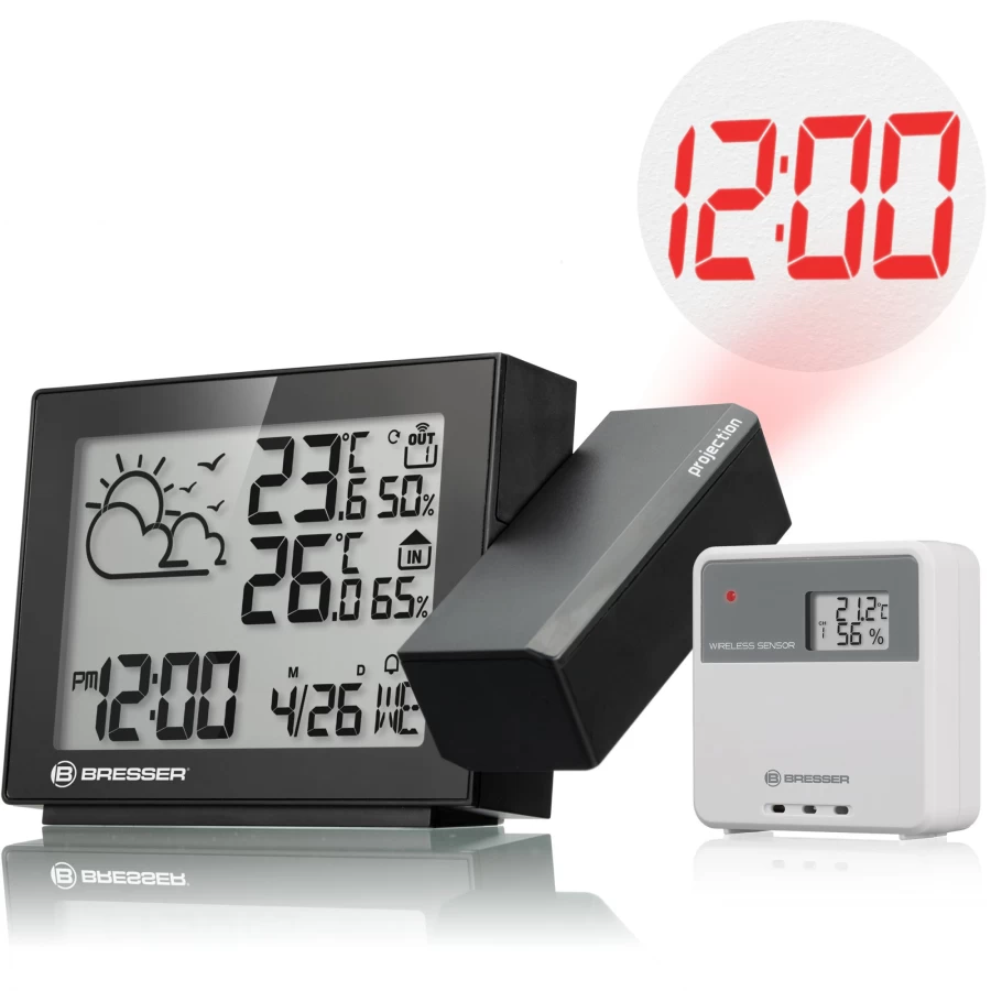 Bresser Meteotemp P Radio-Controlled Weather Station with Projection