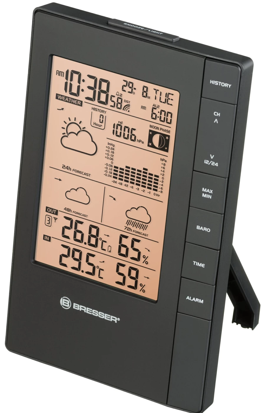 Bresser Tendence FSX Wireless Weather Station with 3-Day Forecast & Temperature Humidity Monitoring