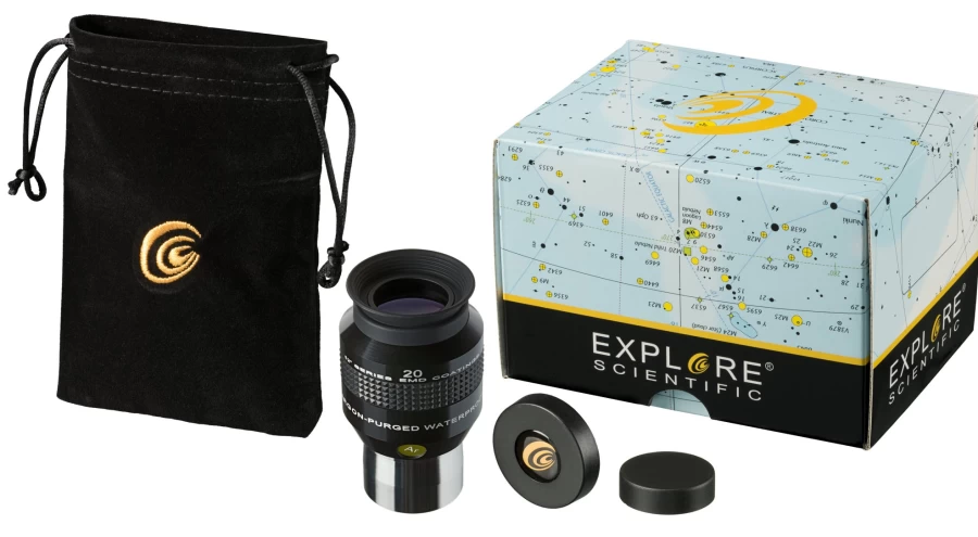 Bresser 20mm 52° Wide Angle Eyepiece for Telescopes - Explore Scientific AR Coated Lens