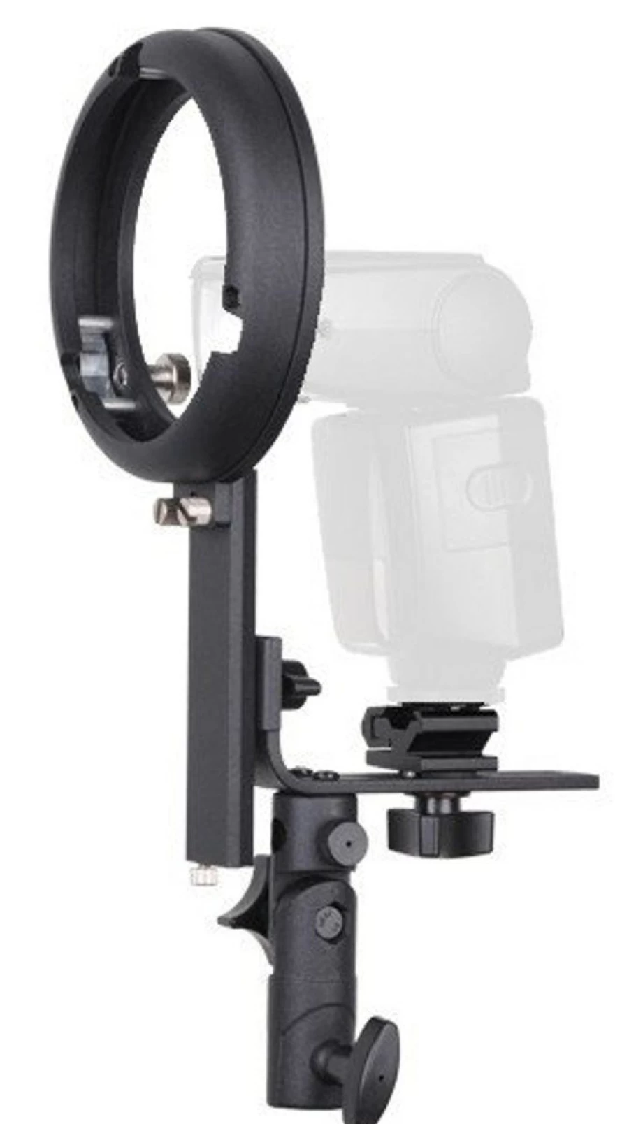 Bresser BR-TL15 Camera Flash Bracket with S-Bayonet Adapter for DSLR & Mirrorless Cameras
